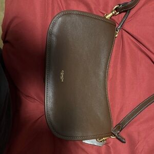 Coach Dark Brown Leather Shoulder Bag